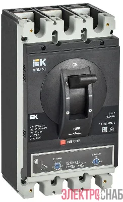 Выключатель автоматический в литом корпусе 3п H 100кА 400А расцепитель термомагнитный регулируемый ARMAT IEK AR-MCCB-3H-100-0400A-ATUC