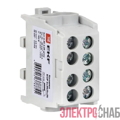 Клемма распределительная КСР с двойн. винтом 2х35/2х25 сер. PROxima EKF ksr-2.35-2.25-grey