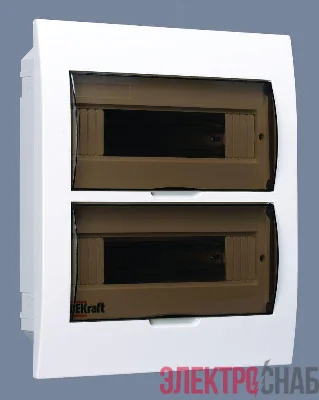 Корпус встраиваемый ЩРВ-П-24 35х30х10 24мод. IP41 пластик. DEKraft 31006DEK