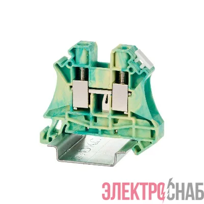 Клемма заземления винтовой зажим 2 точки подключения 10кв.мм DKC TUR-10-PE