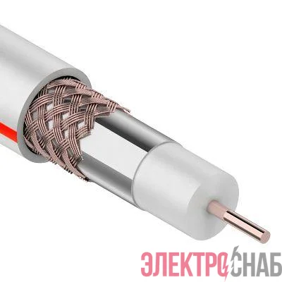 Кабель коаксиальный SAT 50M 75Ом CCS/Al/Al 75% бел. (уп.20м) PROCONNECT 01-2401-2-20