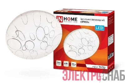 Светильник светодиодный DECO ОРИОН 24Вт 230В 4000К 2160лм 330х55мм IN HOME 4690612021973
