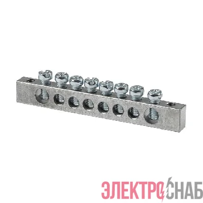 Шина PEN "ноль-землядюйма 6x9 8 отвер. цинк крепеж по краям EKF sn1-63-08-k