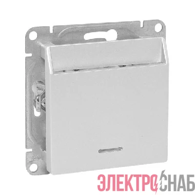 Выключатель карточный Эпика с подсветкой механизм алюм. EKF UP1-SWA-card