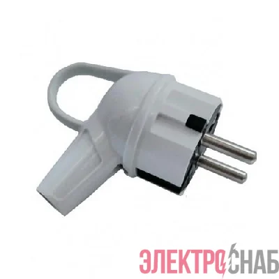 Вилка электрическая с заземл. 16А 220В бел. с кольцом Makel 10037
