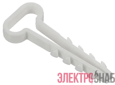 Дюбель-хомут 14х6мм для плоского кабеля нейлон бел. (уп.100шт) GENERICA UDH14-14-06-100-K01-G