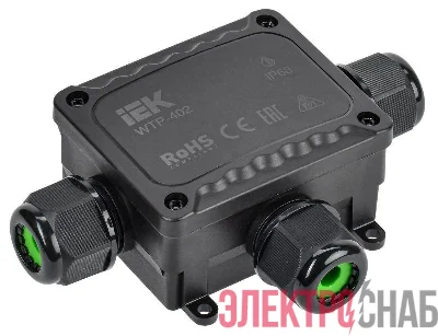Коробка распределительная герметичная WTP-402 3 ввода IP68 IEK UWB10-T-450-41-03-68