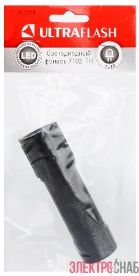 Фонарь 7102-ТН 1LED 1 режим 3хR03 черн. (блист.-пакет) Ultraflash 11788