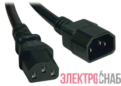 Кабель электропит. PDU 3х1.5 2м с разъемами С13-C14 ITK PC-C13C14-2M