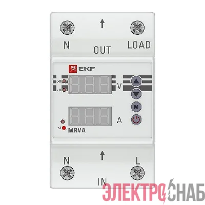 Реле напряжения и тока с дисплеем MRVA 25А PROxima EKF MRVA-25A