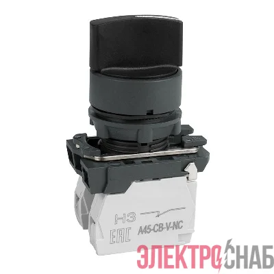 Переключатель OptiSignal D22 C5-S-53 3 позиции с возвратом пластик 2НО XB5AD53 КЭАЗ 332187