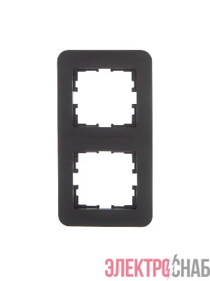 Рамка 2-м ASTI вертикал. черн. бархат LEZARD 7081-4200-152