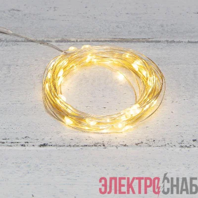 Гирлянда светодиодная "Роса" 10м 100LED тепл. бел. 1Вт IP20 USB Neon-Night 315-976