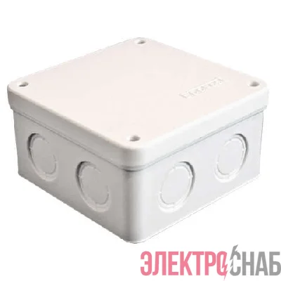 Коробка распределительная ОП 105х105х56мм IP54 7 выходов без гермовводов крышка на винтах бел. Epplast 115061