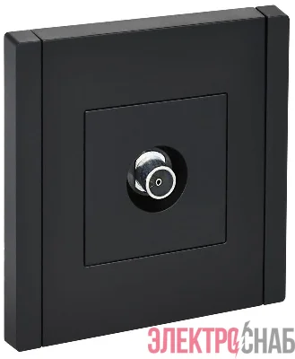 Розетка TV оконечная FORTE&PIANO FP128 черн. IEK FP-A10-O-K02