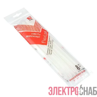 Хомут P6.6 4.8х200 FlexLock стандартный бел. (уп.100шт) PROxima EKF plc-fl-ctsw-4.8x200