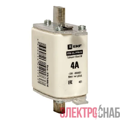 Вставка плавкая ППН-33 160/4А габарит 00 PROxima EKF fus-33/160/4