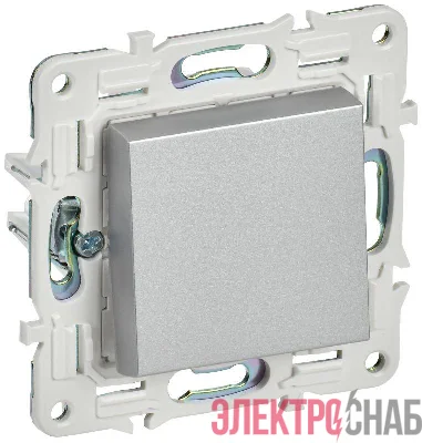 Выключатель проходной 1-кл. SKANDY 10А SK-V02S серебр. IEK SK-V12-0-10-K23