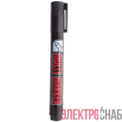 Маркер перманентный "Multi Marker" 3мм пулевидный черн. Crown 08-8601