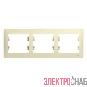 Рамка 3-м Glossa горизонт. беж. SE GSL000203