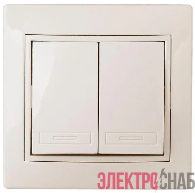 Выключатель 2-кл. СП Plano 10А IP20 1-104-02 250В сл. кость Intro Б0027602