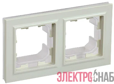 Рамка 2-м IP44 BRITE РУ-2-БрКр-44 беж. IEK BR-M22-44-K10