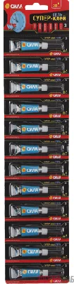 Супер-клей ГЕЛЬ 3г лента BL-12 SSGBL12-3 (блист.12шт) СИЛА C0042300