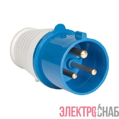 Вилка переносная 023 32А 2P+PE 220В IP44 EKF ps-023-32-220