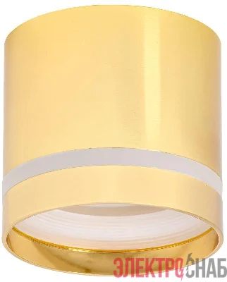 Светильник 4016 накладной потолочный под лампу GX53 золото IEK LT-UPB0-4016-GX53-1-K22