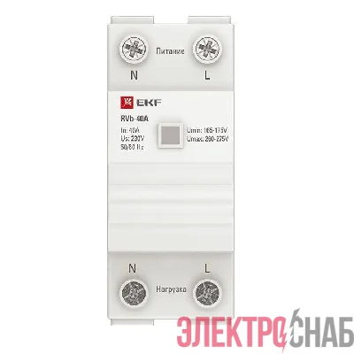 Реле напряжения RVb-40A (сквозное подкл.) Basic EKF rvb-40a