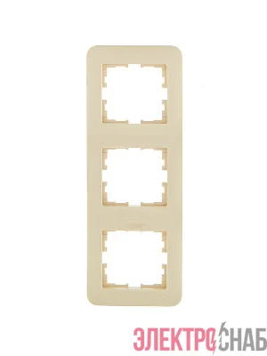 Рамка 3-м ASTI вертикал. крем. LEZARD 7081-0300-153
