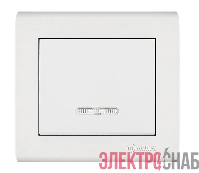 Выключатель 1-кл. Manolya с подсветкой бел. Makel 41001021
