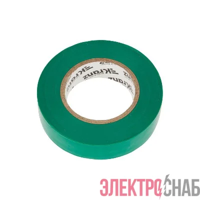Изолента ПВХ 0.13х19мм 25м зеленая (уп.5шт) Kranz KR-09-2203
