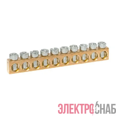 Шина PEN "ноль-земля" (6х9мм) 10 отв. для щитов Nova Unix Unix65 EKF nv-k10