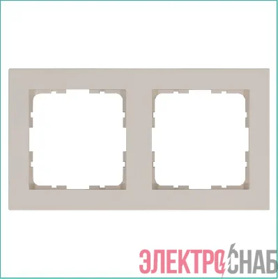 Рамка 2-м G-Classic тауп Jasmart G1002T