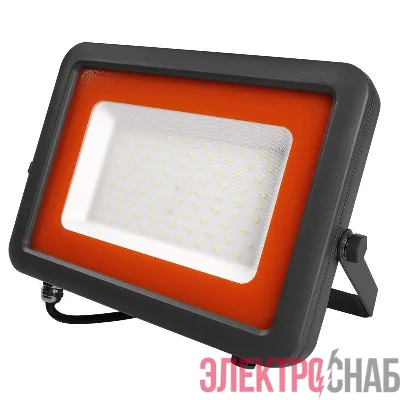 Прожектор светодиодный PFL-S2 70Вт 6500К IP65 220–240В ДО с клапаном закален. матов. стекло сер. Pro JazzWay 2853318D