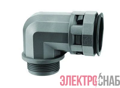 Переходник 90град. труба-коробка DN 48мм М50х1.5 полиамид черн. IP66 DKC PAN48M50N