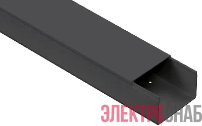 Кабель-канал 100х60 L2000 пластик ЭЛЕКОР черн. IEK EL-KK10-100-060-1-K02
