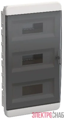 Корпус ЩРВ-П-36 TEKFOR IP41 черн. прозр. дверь пластик. IEK TF5-KP12-V-36-41-K01-K03