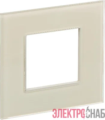 Рамка 1-м SKANDY SK-F21B стекло беж. IEK SK-M12-G-K10