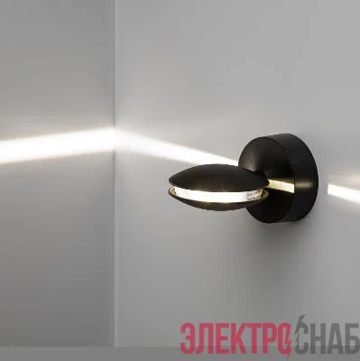 Светильник светодиодный WL44 BK 9Вт 3500К IP54 для интерьера/фасадов черн. Эра Б0054424