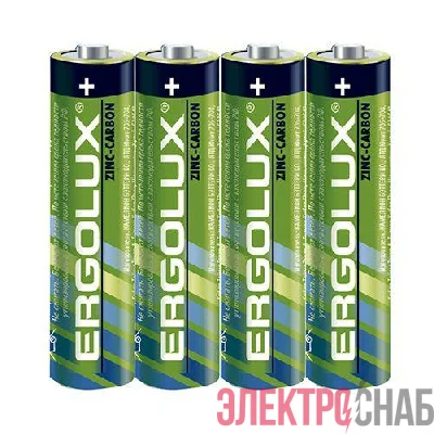 Элемент питания солевой AAA/R03 1.5В R03SR4 SR4 (уп.4шт) Ergolux 12440