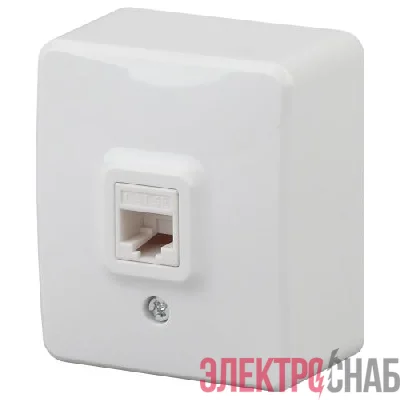 Розетка компьютерная ОП Эксперт RJ45 11-3203-01 IP20 бел. Эра Б0020730