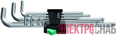 Набор Г-образных ключей 950/9 PKL Hex-Plus 1 9 предметов (1.5/2/2.5/3/4/5/6/8/10мм) Wera WE-022087