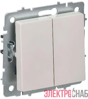 Выключатель перекрестный 2-кл. СП BRITE ВС10-2-3-БрЖ 10А механизм жемчуж. IEK BR-V23-0-10-K36