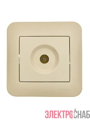 Розетка телевизионная оконечная TV СП ASTI IP20 в сборе крем. LEZARD 7081-0303-130