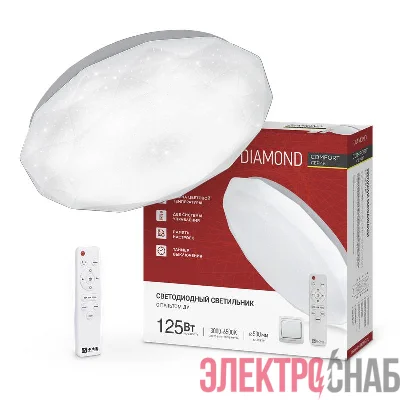 Светильник светодиодный COMFORT DIAMOND 125Вт 3000-6500К 10000лм 230В 500х105мм с пультом ДУ IN HOME 4690612059488