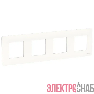 Рамка 4-м UNICA STUDIO бел. SchE NU200818
