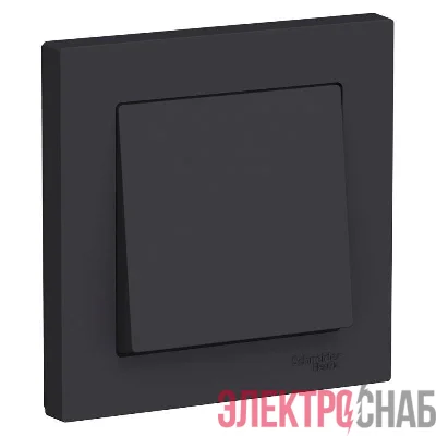 Выключатель 1-кл. СП AtlasDesign 10А IP20 (сх. 1) 10AX в сборе карбон SE ATN001012