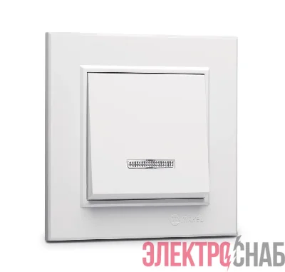 Выключатель 1-кл. СП Karea 10А IP20 с подсветкой бел. Makel 56001021